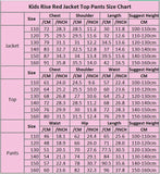 Kids Red Costume Girls Short Sleeves Jacket Top Flared Pants Wig 4pcs Halloween Princess Dress up 5-15Y