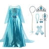 HAWEE Girls Princess Dress Costume with Long Cape - Luxury Sequin Halloween Dress up - KAMO
