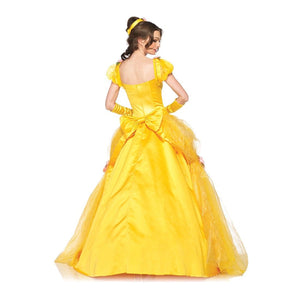 Women's Classic Belle Princess Halloween Costume with Petticoat and Sleeve - KAMO