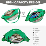 HAWEE Pure Colour Crossbody Bag Bum Bag for Women,Two Way Zipper Belt Bag with Adjustable Strap,Fashion Waist Packs for Traveling Workout - KAMO