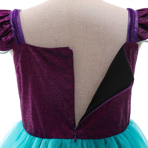 KAWELL Mermaid Princess Costume Tutu Fancy Dress Pageant Birthday Theme Party Halloween Toddler Girl Outfit - KAMO