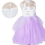 KAWELL Unicorn Princess Tulle Flower Pageant Christmas Girl's Fancy-Dress Costume for Child, 9-10 Years - KAMO