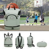 Drawstring Backpack Bag with Shoe Compartment, Large Gym Bag Sackpack Sports Beach Backpack for Men Women - KAMO
