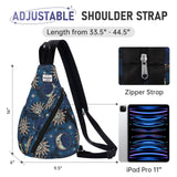 HAWEE Women's Rope Sling Bag - Convertible Chest Bag & Backpack, Water-Resistant Crossbody Daypack for Travel, Sport, Cycling | Left or Right Wear, Sunflower
