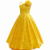 Judy Costume Dress Set Evening Gown Yellow Dress for Birthday Party Suitable 3-12Y