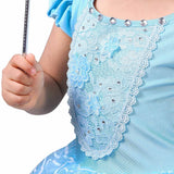 HAWEE Princess Dress Costume for Little Girl Puff Sleeves Blue Fancy Party Cosplay Outfit - KAMO