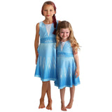 Summer Elsa Sleeveless, One-pieces Anna Elsa Costume Girls Dress, Birthday Party Dress up with Accessories - KAMO
