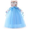 Girls' Unicorn Party Princess Dress Rainbow Tulle Long Wedding Gown Birthday Kids Clothes - KAMO