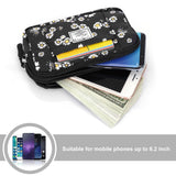 HAWEE Multipurpose Canvas Horizontal Smartphone Pouch Cell Phone Holster with Belt Loop Pouch Bag Belt Pouches for Women Cellphone - KAMO
