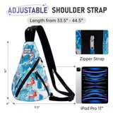 HAWEE Women's Rope Sling Bag - Convertible Chest Bag & Backpack, Water-Resistant Crossbody Daypack for Travel, Sport, Cycling | Left or Right Wear, Sunflower