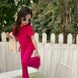 3 Pack Girls Cotton Flare Leggings Kids High Waist Bell Bottoms Leggings Boot Cut Yoga Pants for Girls 2–8 Years - KAMO