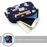 HAWEE Multipurpose Canvas Horizontal Smartphone Pouch Cell Phone Holster with Belt Loop Pouch Bag Belt Pouches for Women Cellphone - KAMO