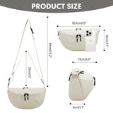 HAWEE Pure Colour Crossbody Bag Bum Bag for Women,Two Way Zipper Belt Bag with Adjustable Strap,Fashion Waist Packs for Traveling Workout - KAMO