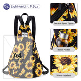 HAWEE Women's Rope Sling Bag - Convertible Chest Bag & Backpack, Water-Resistant Crossbody Daypack for Travel, Sport, Cycling | Left or Right Wear, Sunflower
