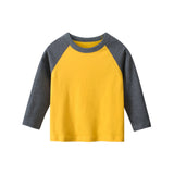 HAWEE Toddler Boys Cotton T Shirt 3 Pack Long Sleeve Shirts for 2-8 Years - KAMO