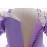HAWEE Princess Dress for Girl Purple Cosplay Halloween Costume Puff Sleeve Layerd Dresses - KAMO