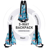 HAWEE Women's Rope Sling Bag - Convertible Chest Bag & Backpack, Water-Resistant Crossbody Daypack for Travel, Sport, Cycling | Left or Right Wear, Sunflower