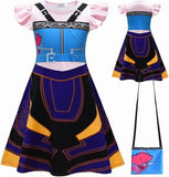 Girl Pop Singer Costume Demon Hunter Dress Dancer Dress Up Halloween Cosplay 3-14 Years - KAMO