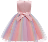 HAWEE Flower Girls Sequin Dress Rainbow Tutu Birthday Party Princess Dress Pageant Gown for Age 3-10 Years Old - KAMO
