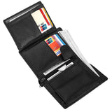 HAWEE Trifold Billfold RFID Blocking Cowhide Leather Wallet for Men 10 Card Slots 2 ID Windows with Coin Pocket, Coffee