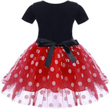 Minnie Costume Baby Girl Dress Mouse Ear Headband Polka Dot Dress - KAMO