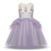 KAWELL Unicorn Princess Tulle Flower Pageant Christmas Girl's Fancy-Dress Costume for Child, 9-10 Years - KAMO