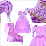 KAWELL 4t Princess Dress Costume Deluxe Party Christmas Fancy Dress Up for Girls - KAMO