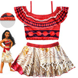 Girls Princess Moana Adventure Bathing Suit Tankini Swimsuit - KAMO