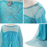 HAWEE Girls Princess Dress Costume with Long Cape - Luxury Sequin Halloween Dress up - KAMO