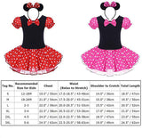 Minnie Costume Baby Girl Dress Mouse Ear Headband Polka Dot Dress - KAMO