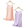 Girl Nightgown Sleeveless Spaghetti Strap Pajamas Dress for Kids Sleepwear 2 Pack, 3-15 Years - KAMO