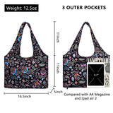 HAWEE Sunflower Tote Bag Water Repellent Travel Handbag Purse with 11 Pockets for Commuting/ Working/ Nursing/ Shopping/ Exercising
