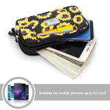 HAWEE Multipurpose Canvas Horizontal Smartphone Pouch Cell Phone Holster with Belt Loop Pouch Bag Belt Pouches for Women Cellphone - KAMO
