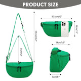 HAWEE Pure Colour Crossbody Bag Bum Bag for Women,Two Way Zipper Belt Bag with Adjustable Strap,Fashion Waist Packs for Traveling Workout - KAMO