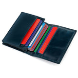 HAWEE Men's Bifold Front Pocket Wallet Genuine Leather RFID Blocking Card Billfold 5 Slots with Cash Clip, Black