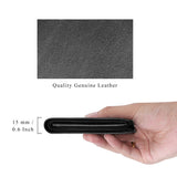 HAWEE Slim Billfold Wallet for Men RFID Blocking Genuine Leather Scan Proof 10 Card Slots with ID Window Flap, Black