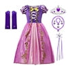 Princess Snow White Dress Costume with Accessories for Girls, Perfect for Party, Halloween Or Pretend Play Dress Up - KAMO