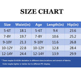 HAWEE 6 Pack Cotton Girls Bike Shorts Cartwheel Toddler Biker Under Dress Dance Multi-Color Shorts, 5-14 Y - KAMO