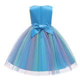 HAWEE Flower Girls Sequin Dress Rainbow Tutu Birthday Party Princess Dress Pageant Gown for Age 3-10 Years Old - KAMO