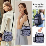 HAWEE Reusable Insulated Lunch Bag for Women - Portable Thermal Meal Tote with Adjustable Shoulder Strap & Bottle Pocket, Small Soft Cooler for Office, Work, Beach, Picnic & Travel