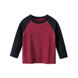HAWEE Toddler Boys Cotton T Shirt 3 Pack Long Sleeve Shirts for 2-8 Years - KAMO
