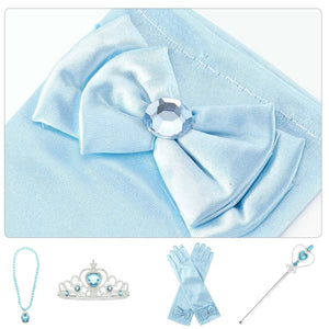 Frozen Princess Dress Up Jewelry Dress Up Set for Girls Jewelry Accessories with Crowns, Necklaces, Wands, Gloves, Earrings - KAMO