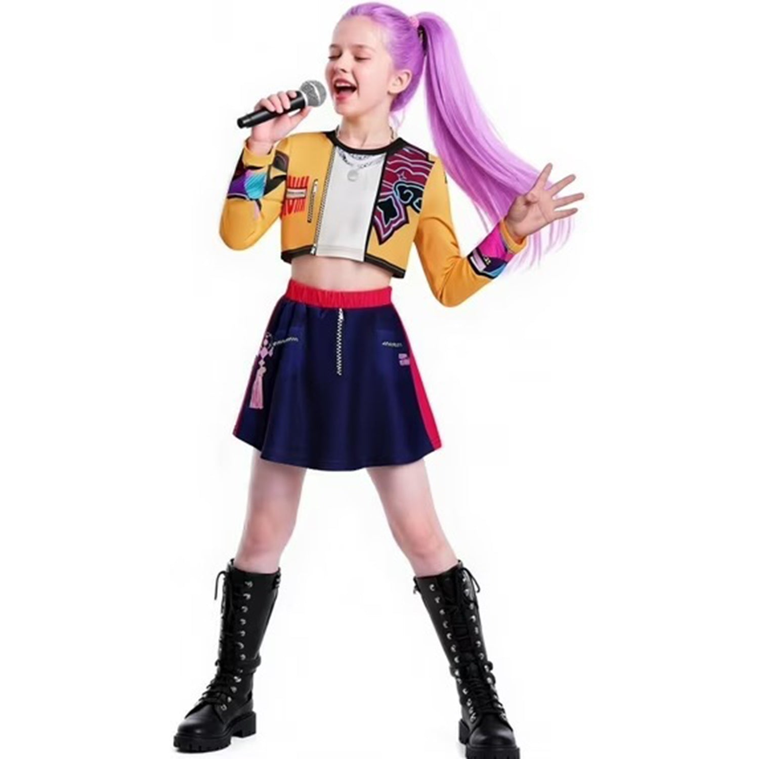 Demon Costume Kids Hunters Cosplay Girls 3-14Y Pop Singers Stage Role Play Outfit Toddler Halloween Costumes