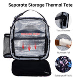 HAWEE Reusable Insulated Lunch Bag for Women - Portable Thermal Meal Tote with Adjustable Shoulder Strap & Bottle Pocket, Small Soft Cooler for Office, Work, Beach, Picnic & Travel
