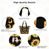 HAWEE Expandable Duffel Bag for Women with Trolley Sleeve and Wet Pocket Water Repellent Weekender Travel Tote Large Capacity Carry On Overnight Luggage for Gym/ Trip/ Camping/ Beach, Sunflower