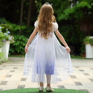Elsa Dress Princess Costume for Girls Frozen 2 Sequin Cosplay Party Dress up - KAMO
