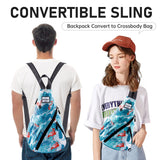 HAWEE Women's Rope Sling Bag - Convertible Chest Bag & Backpack, Water-Resistant Crossbody Daypack for Travel, Sport, Cycling | Left or Right Wear, Sunflower
