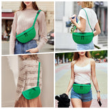 HAWEE Pure Colour Crossbody Bag Bum Bag for Women,Two Way Zipper Belt Bag with Adjustable Strap,Fashion Waist Packs for Traveling Workout - KAMO