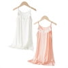 Girl Nightgown Sleeveless Spaghetti Strap Pajamas Dress for Kids Sleepwear 2 Pack, 3-15 Years - KAMO