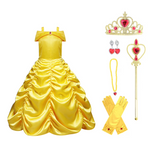 HAWEE Princess Dresses for Girls Layered off Shoulder Beauty Birthday Party Halloween Costume - KAMO